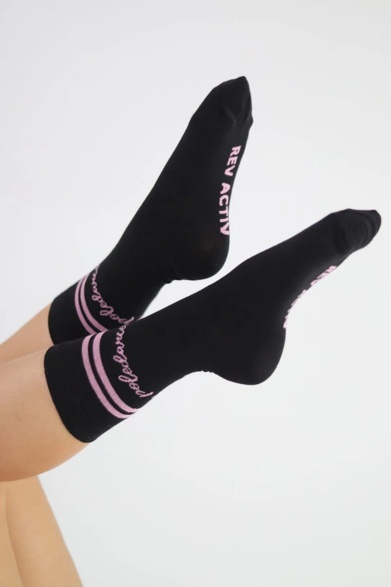 REV ACTIV Poledancer Socks - Black - Image 2