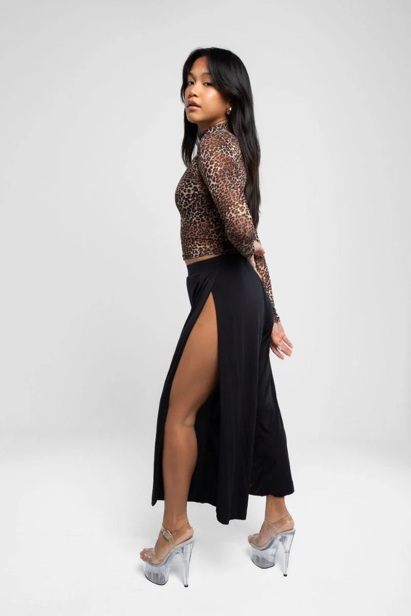 REV ACTIV Sensual Flow Pants (with leg slit) - Black - Image 3