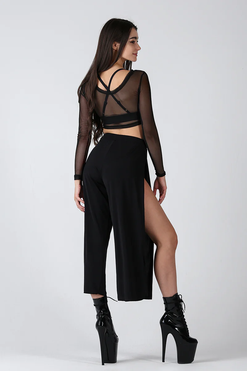 REV ACTIV Sensual Flow Pants (with leg slit) - Black - Image 5