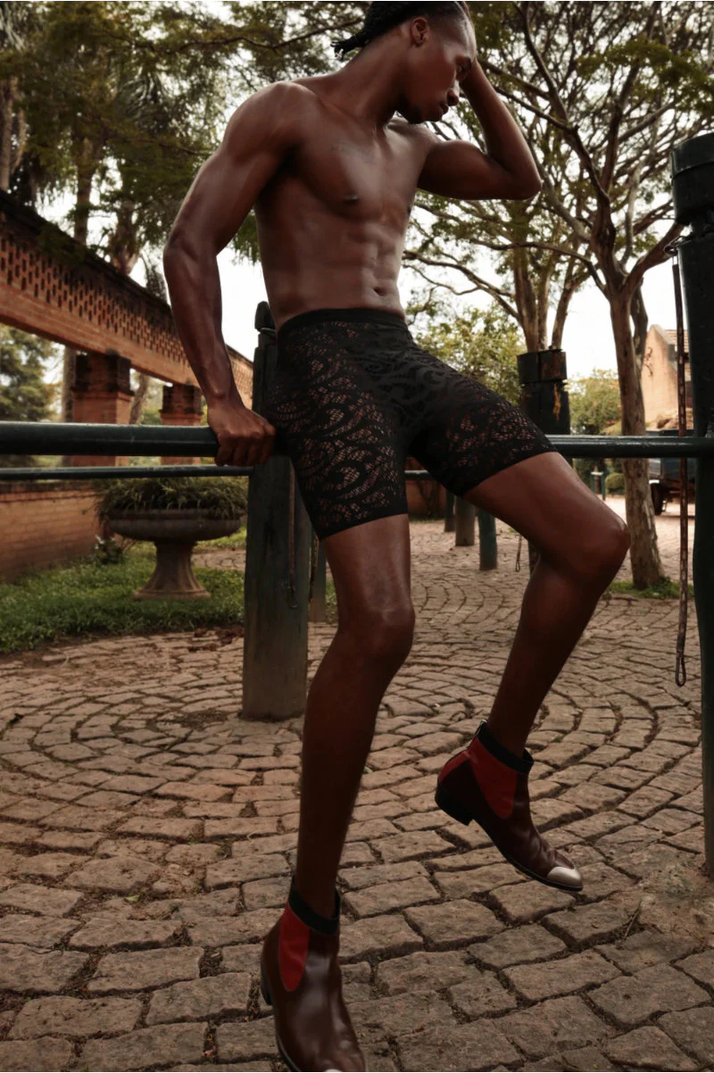 Rolling Bumper Shorts - Black Lace - Image 3