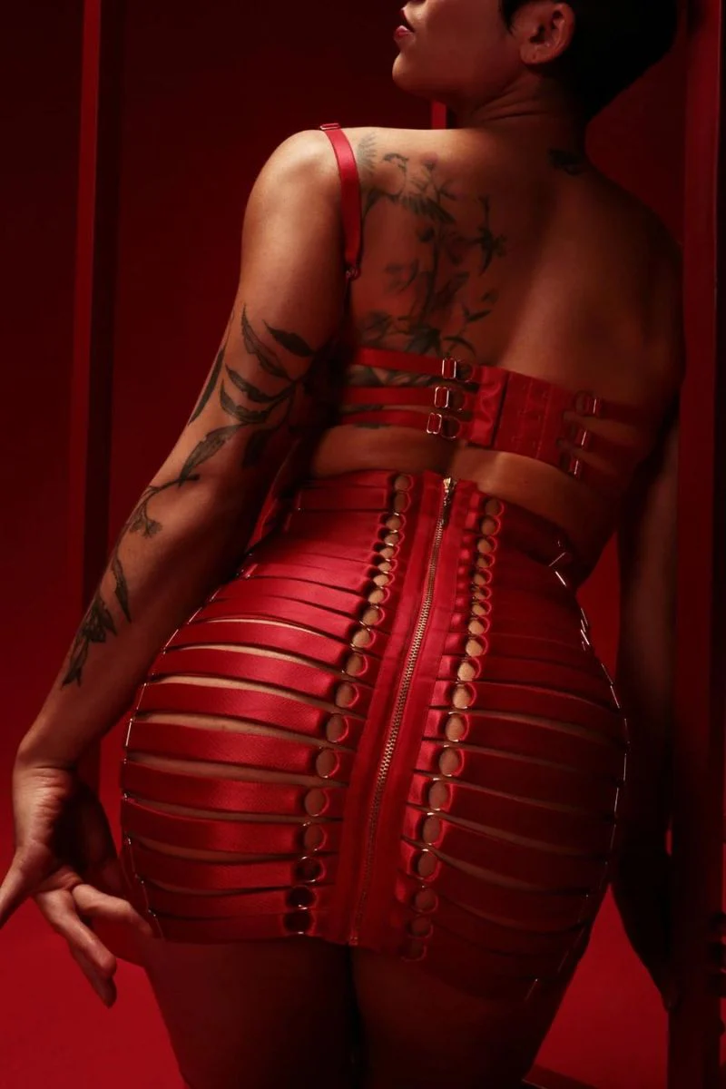 Rolling Halo Bralette - Rouge/Gold - Image 2