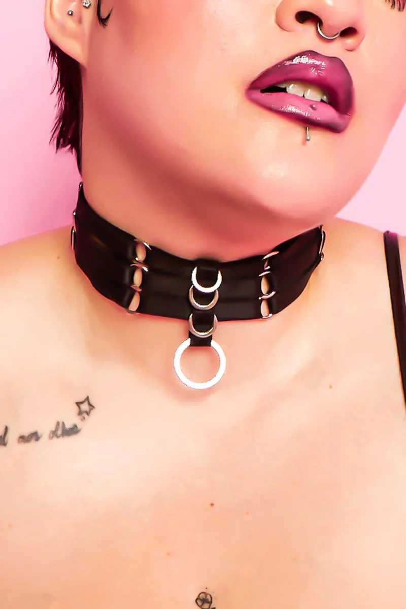 Rolling Halo Choker - Black/Silver - Image 2