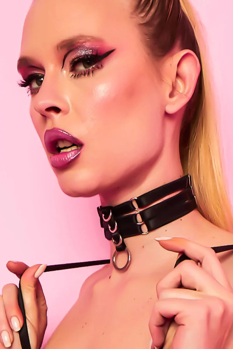 Rolling Halo Choker - Black/Silver - Image 3