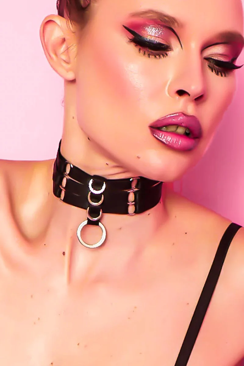 Rolling Halo Choker - Black/Silver - Image 4