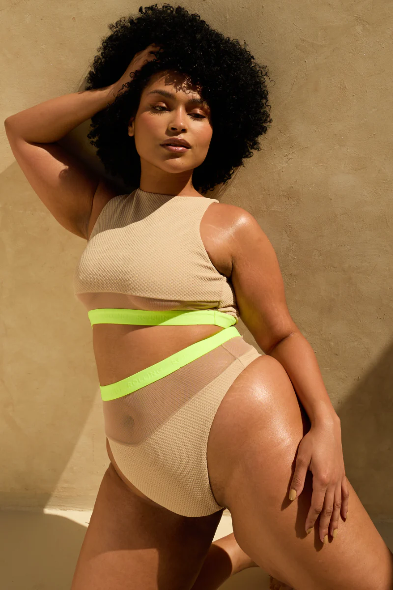 Rolling Hunter Bottoms - Beige/Neon Yellow - Image 3