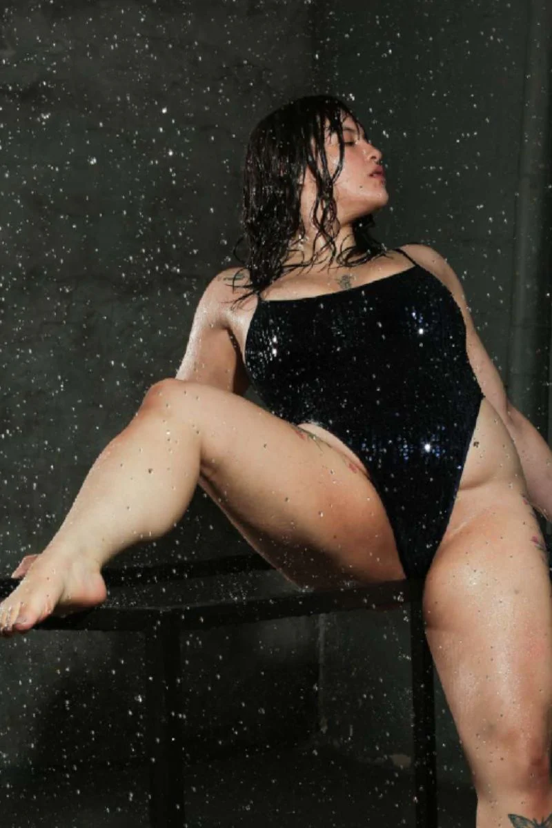 Rolling KI Bodysuit - Navy Sequin - Image 6