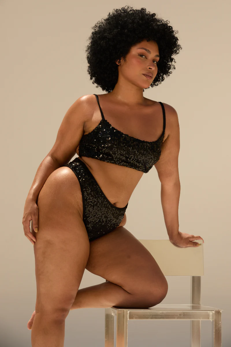 Rolling Vento Bottoms - Black Sequins