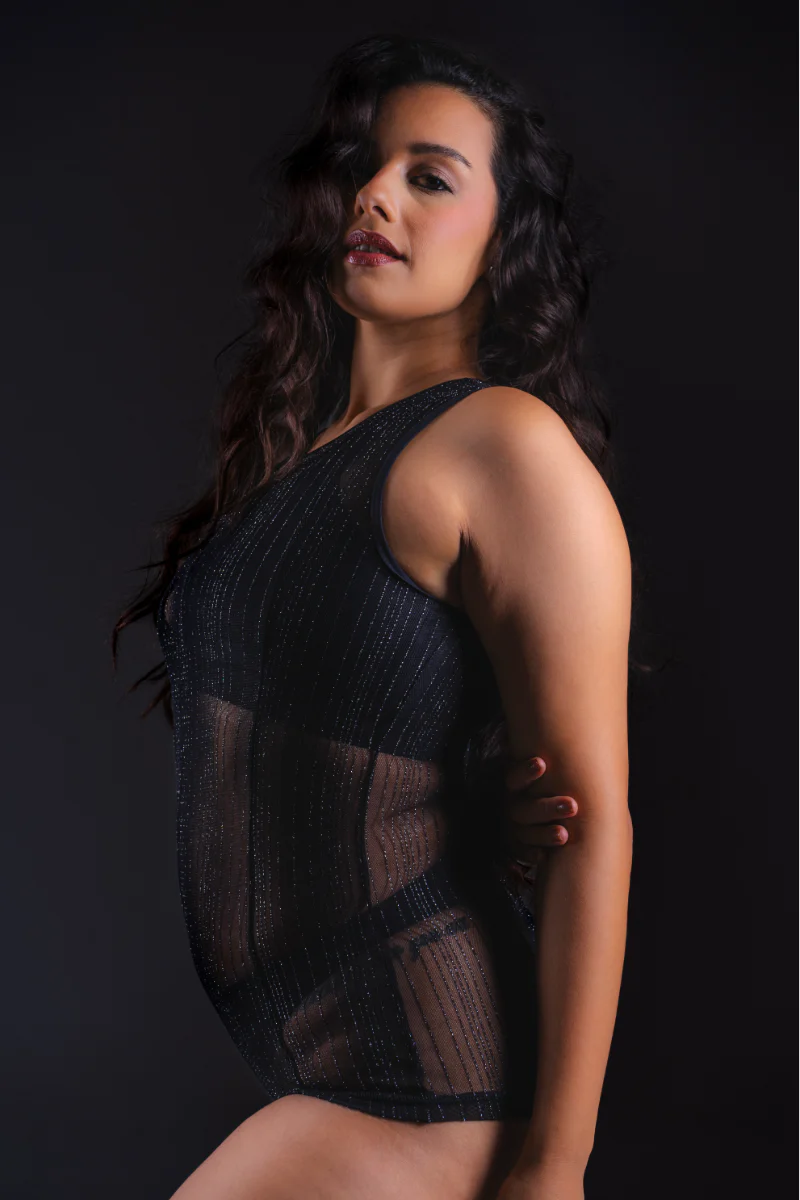 Sorte Brume Bodysuit - Black Mesh