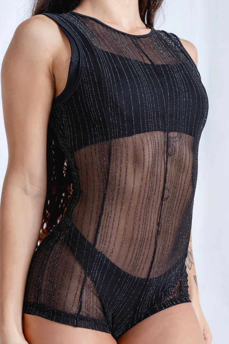 Sorte Brume Bodysuit - Black Mesh - Image 4