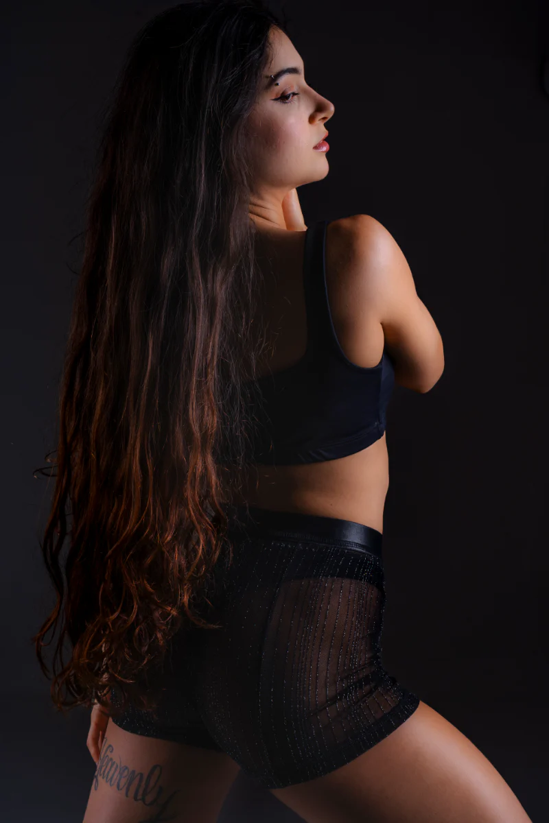 Sorte Crépuscule Shorts - Black Mesh - Image 2