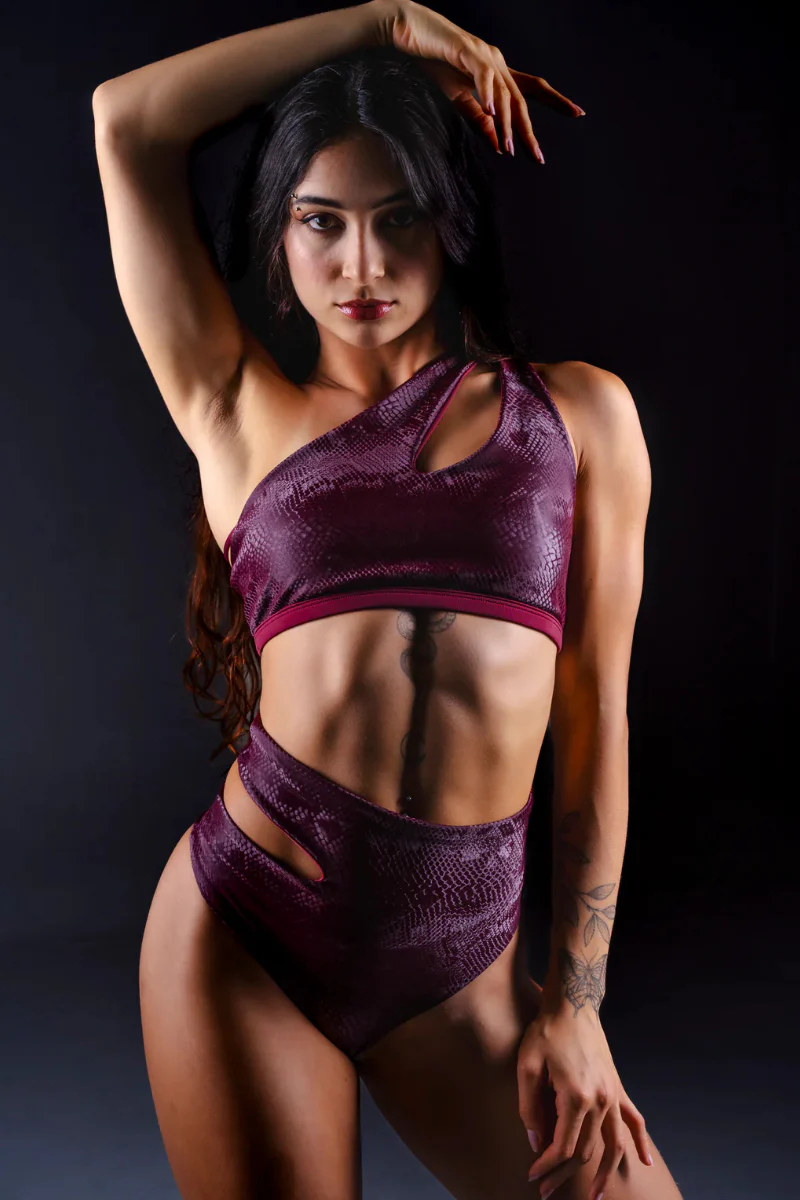 Sorte Sauvage Bottoms - Burgundy Snake