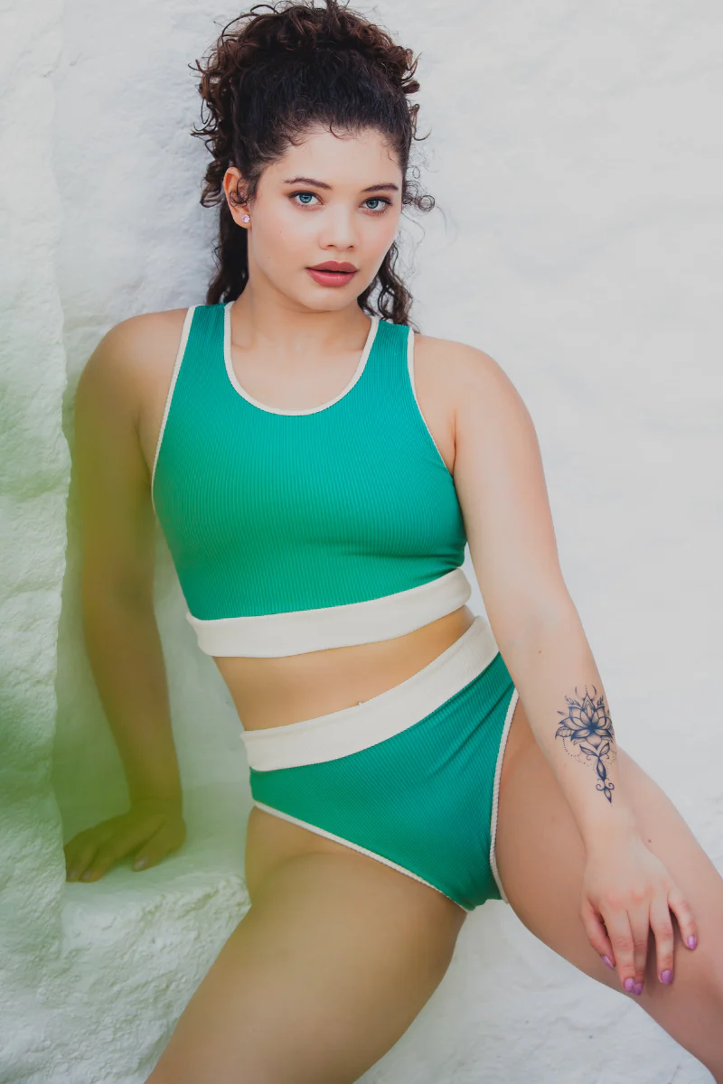 Sorte Solei Bottoms - Green/Off White