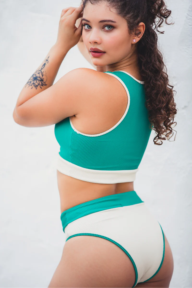 Sorte Solei Bottoms - Off White/Green - Image 3