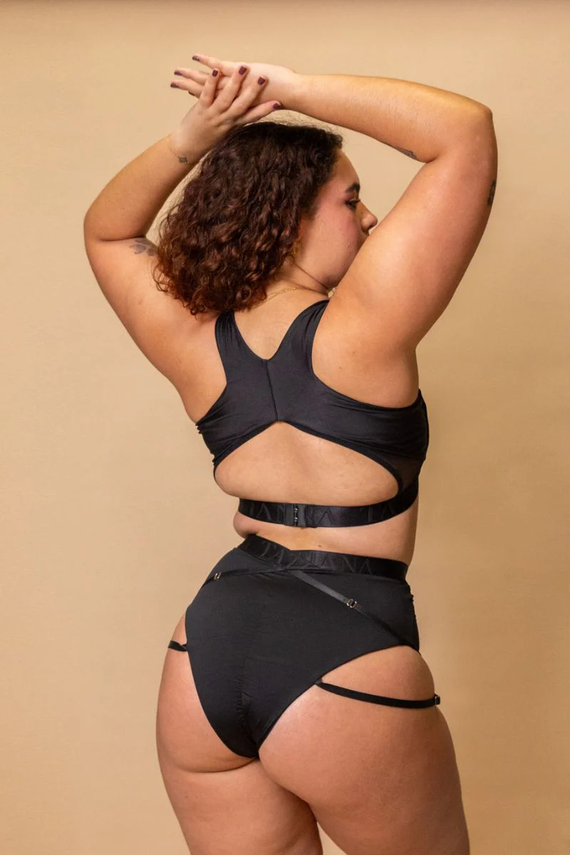 Tatiana Active Perla Top - Matte Black - Image 2