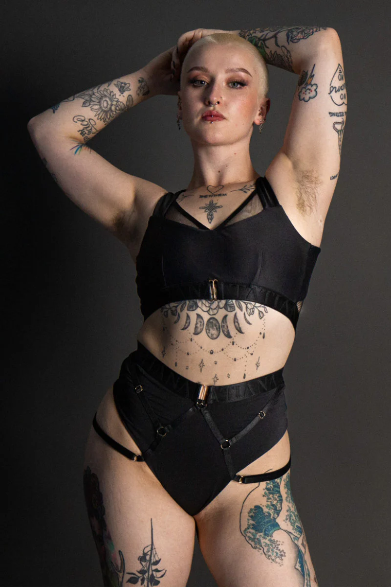 Tatiana Active Perla Top - Matte Black - Image 3