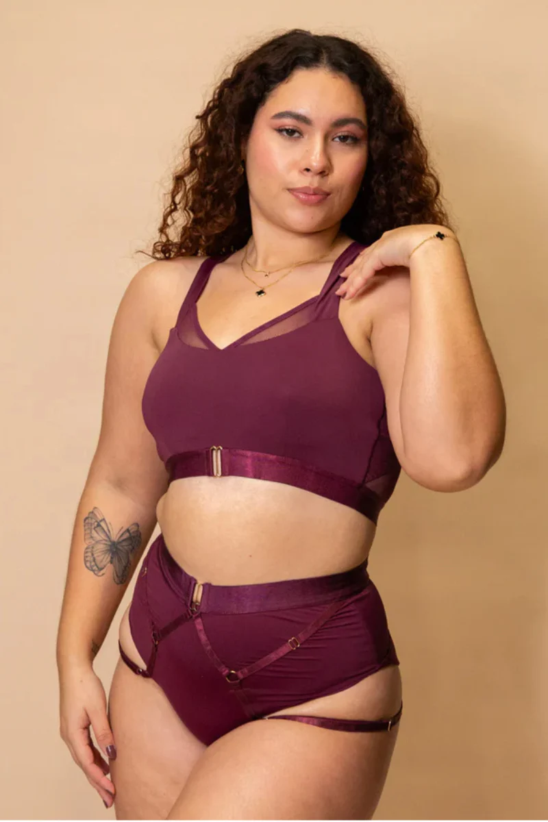 Tatiana Active Perla Top - Wine - Image 5