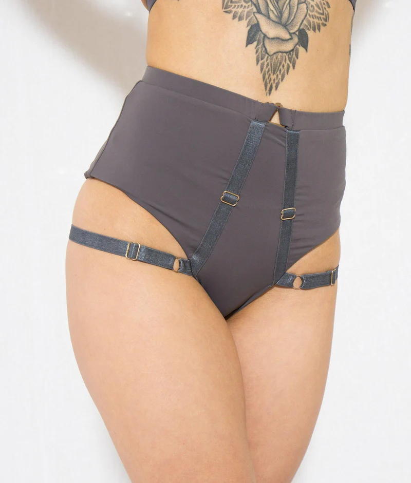 Tatiana Active Tokio Shorts - Charcoal - Image 3